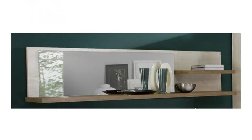 Volterra mensola in laminato bianco con specchio