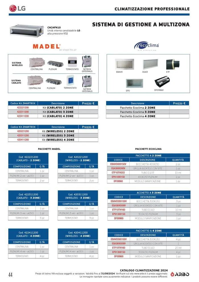 Catalogo climatizzazione 2024 da 17 maggio a 31 dicembre di 2024 - Pagina del volantino 44