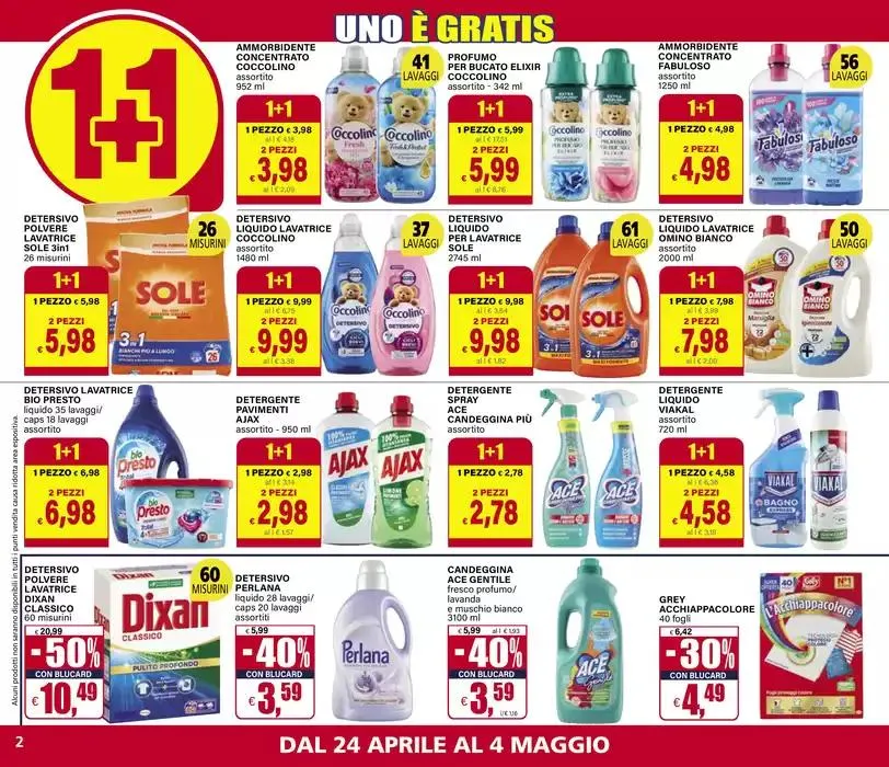 1+1 Uno è Gratis da 24 aprile a 4 maggio di 2025 - Pagina del volantino 2