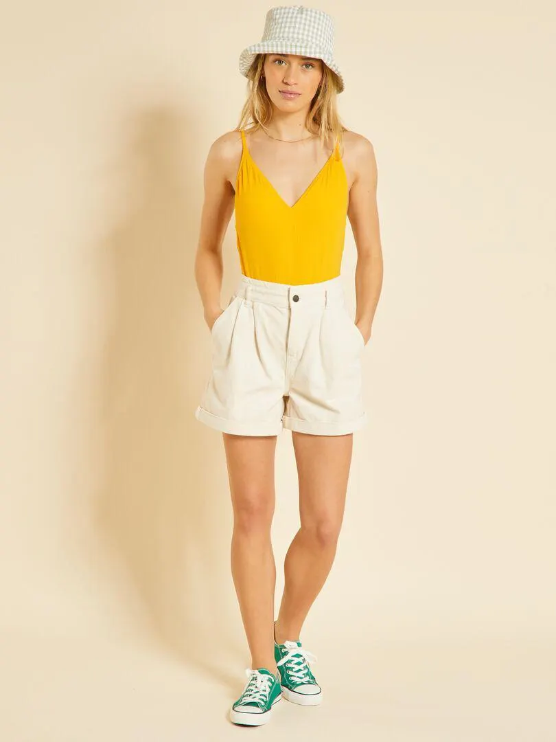 Costume intero high leg - GIALLO