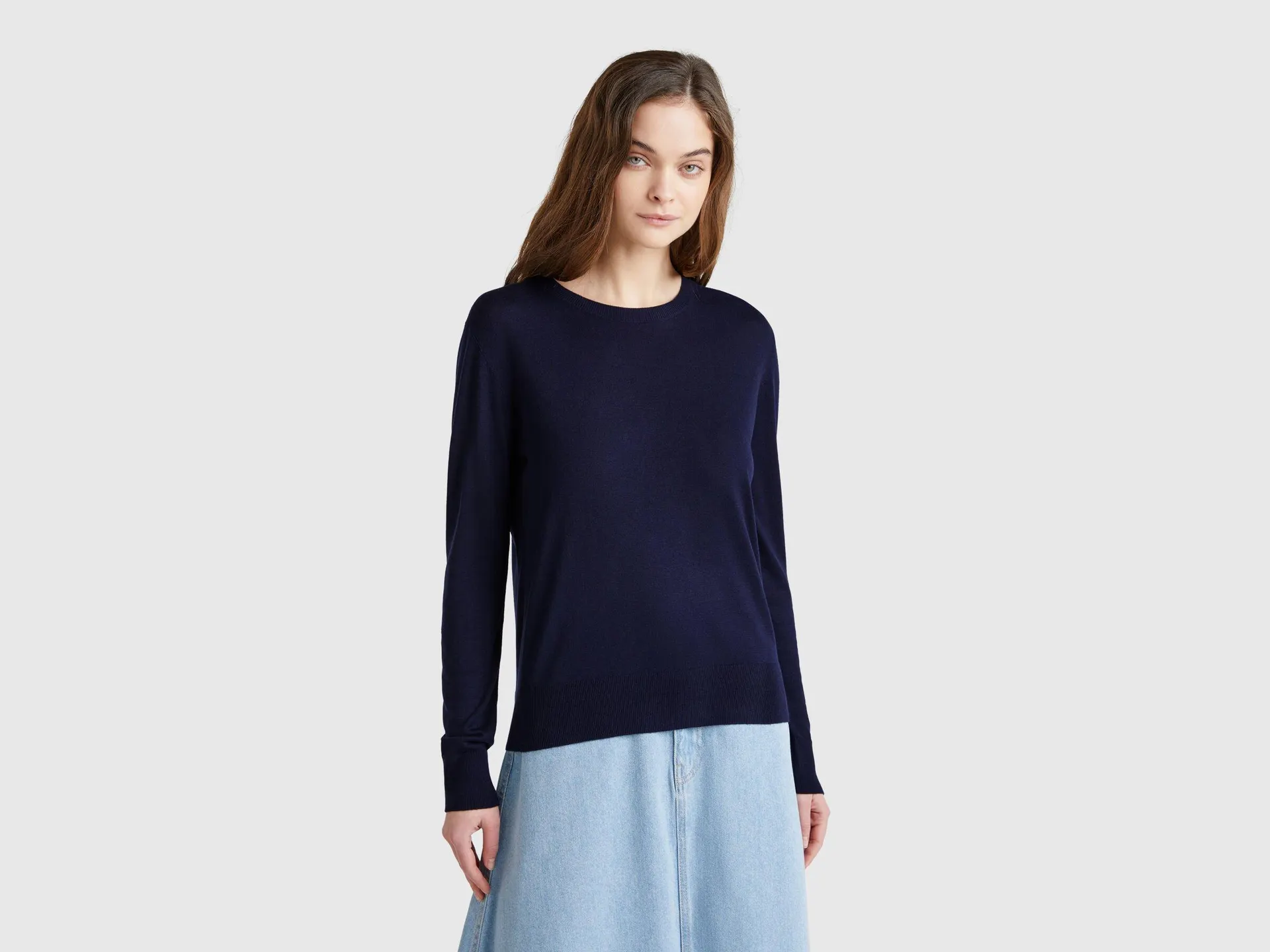 Maglia manica lunga in misto seta