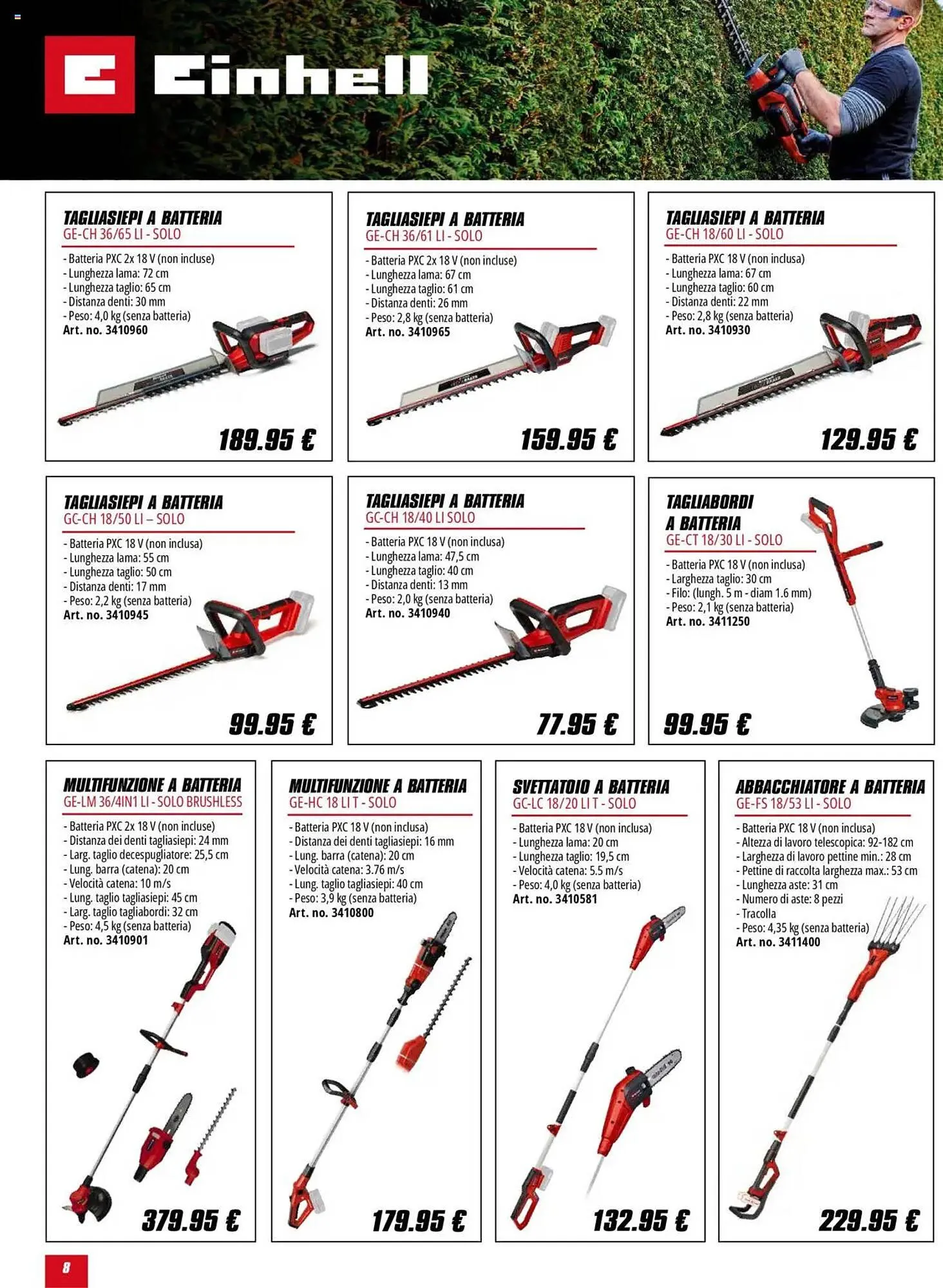 Volantino Einhell da 1 ottobre a 31 gennaio di 2026 - Pagina del volantino 8
