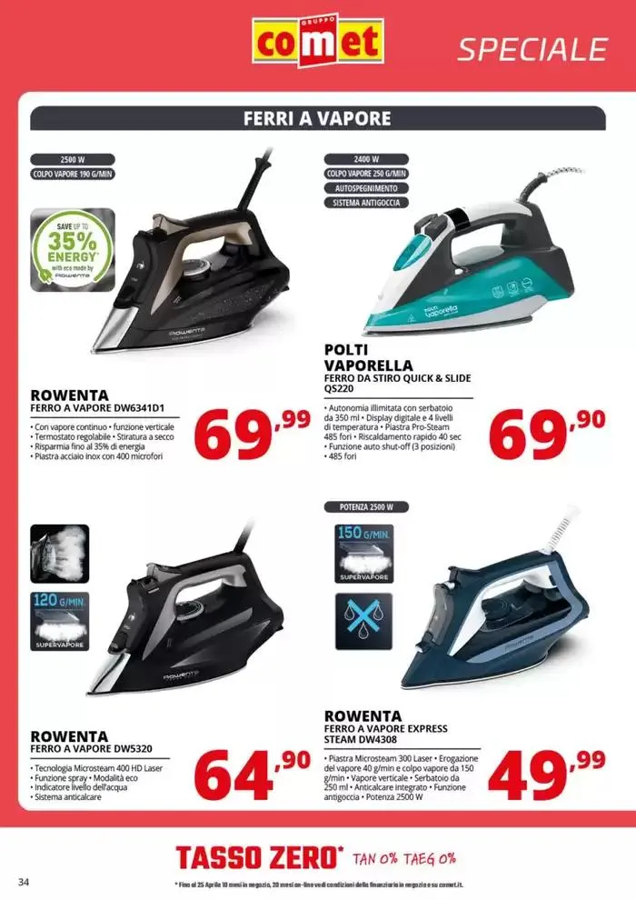 Speciale Piccoli Elettrodomestici! da 17 aprile a 7 maggio di 2025 - Pagina del volantino 34