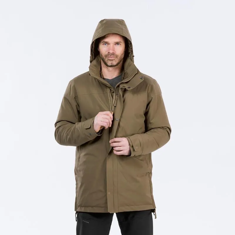 Parka trekking uomo SH500 impermeabile marrone | -10°C