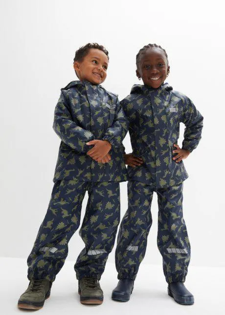 Giacca impermeabile termica con dinosauri