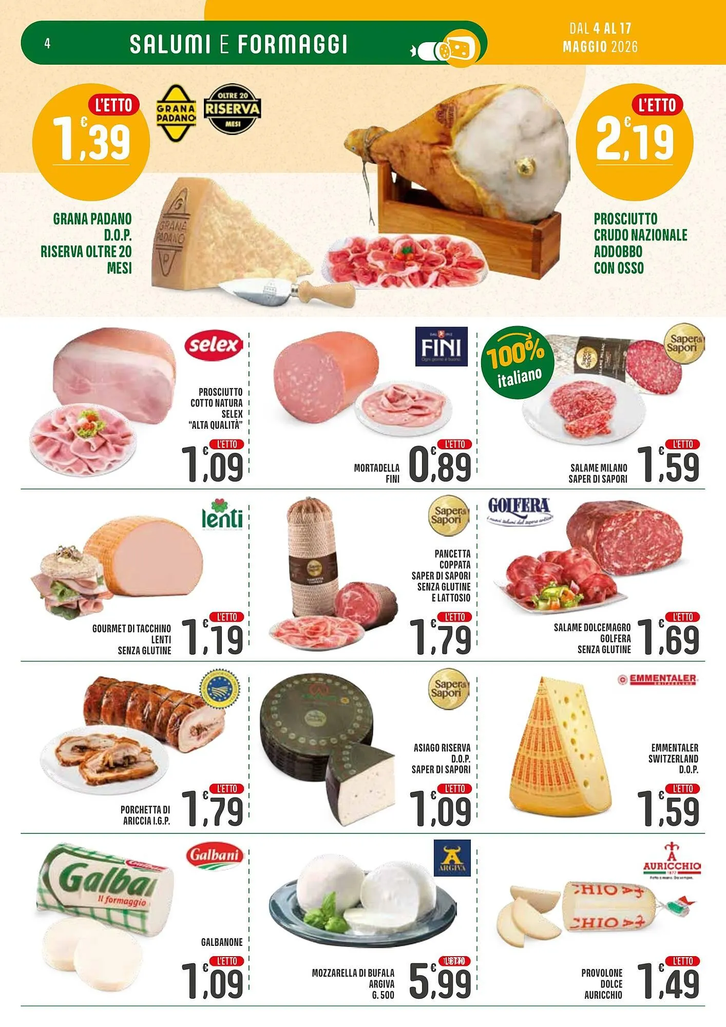 Volantino La Mimosa Supermercati da 4 maggio a 17 maggio di 2026 - Pagina del volantino 4