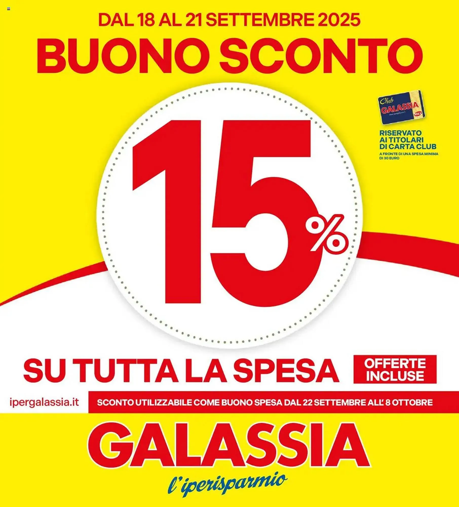 Volantino Galassia da 18 settembre a 21 settembre di 2025 - Pagina del volantino 1