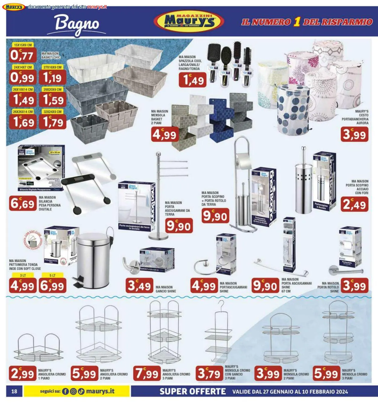Maury's Volantino attuale da 27 gennaio a 10 febbraio di 2024 - Pagina del volantino 18