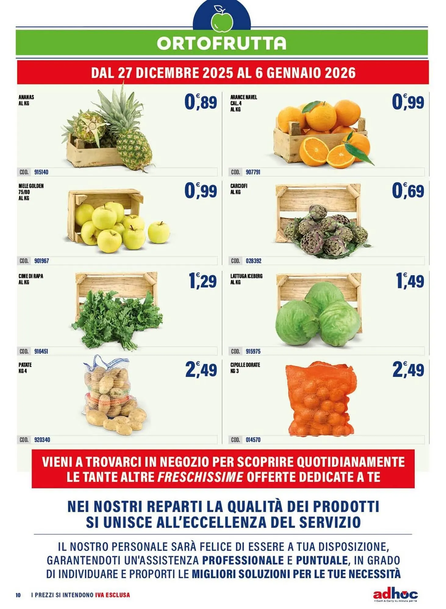 Volantino Adhoc da 29 dicembre a 6 gennaio di 2026 - Pagina del volantino 10
