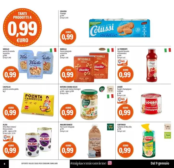 Tanti prodotti a 0.99 da 9 gennaio a 22 gennaio di 2025 - Pagina del volantino 4