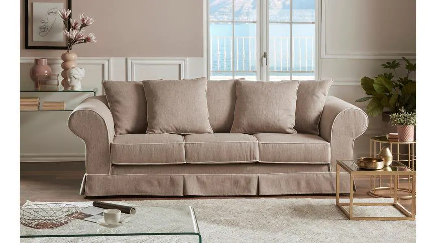 Tenerife divano 3 posti in tessuto tortora