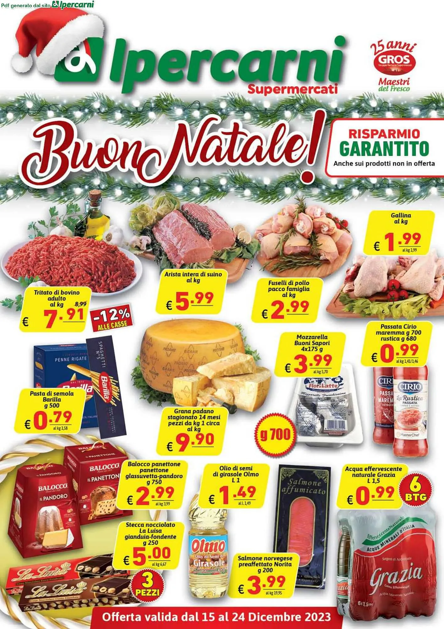 Volantino Ipercarni da 15 dicembre a 24 dicembre di 2023 - Pagina del volantino 1