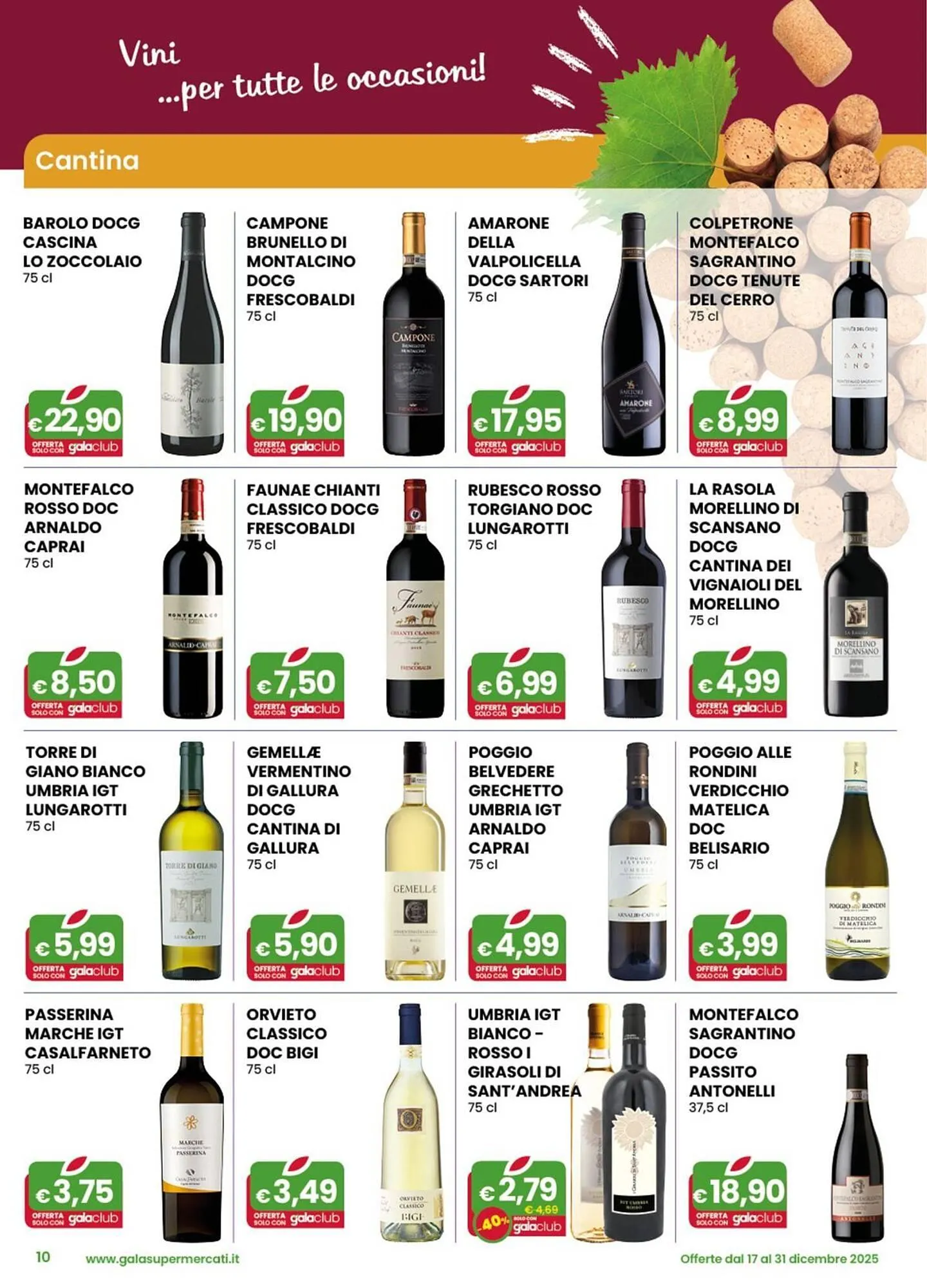 Volantino Gala Supermercati da 17 dicembre a 31 dicembre di 2025 - Pagina del volantino 10