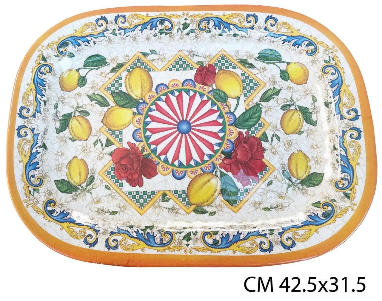 Ibct - Rectangular Melamine Sicilian Cart Tray 42.5x31.5 cm