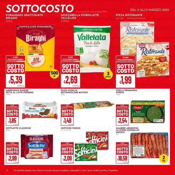 Sottocosto da 2 maggio a 11 maggio di 2025 - Pagina del volantino 6