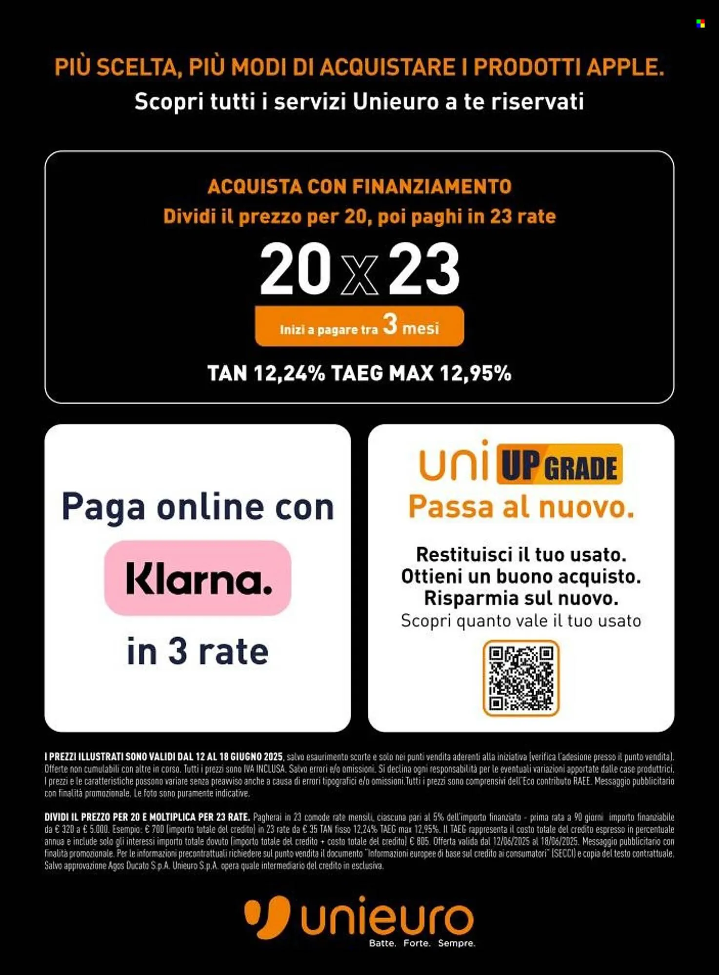Volantino Unieuro da 12 giugno a 18 giugno di 2025 - Pagina del volantino 20