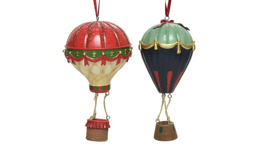 Mongolfiera Metal decorazione natalizia H12 cm