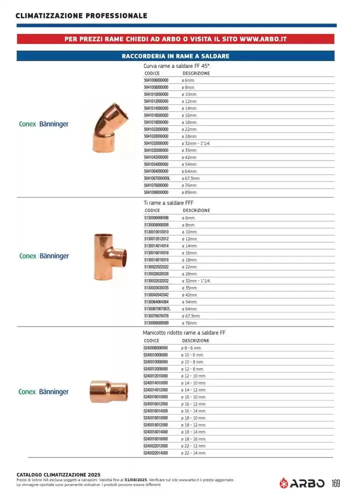 Catalogo Climatizzazione 2025 da 1 gennaio a 31 dicembre di 2025 - Pagina del volantino 159