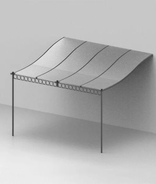 Pergola Tibisco addossata con copertura in policarbonato