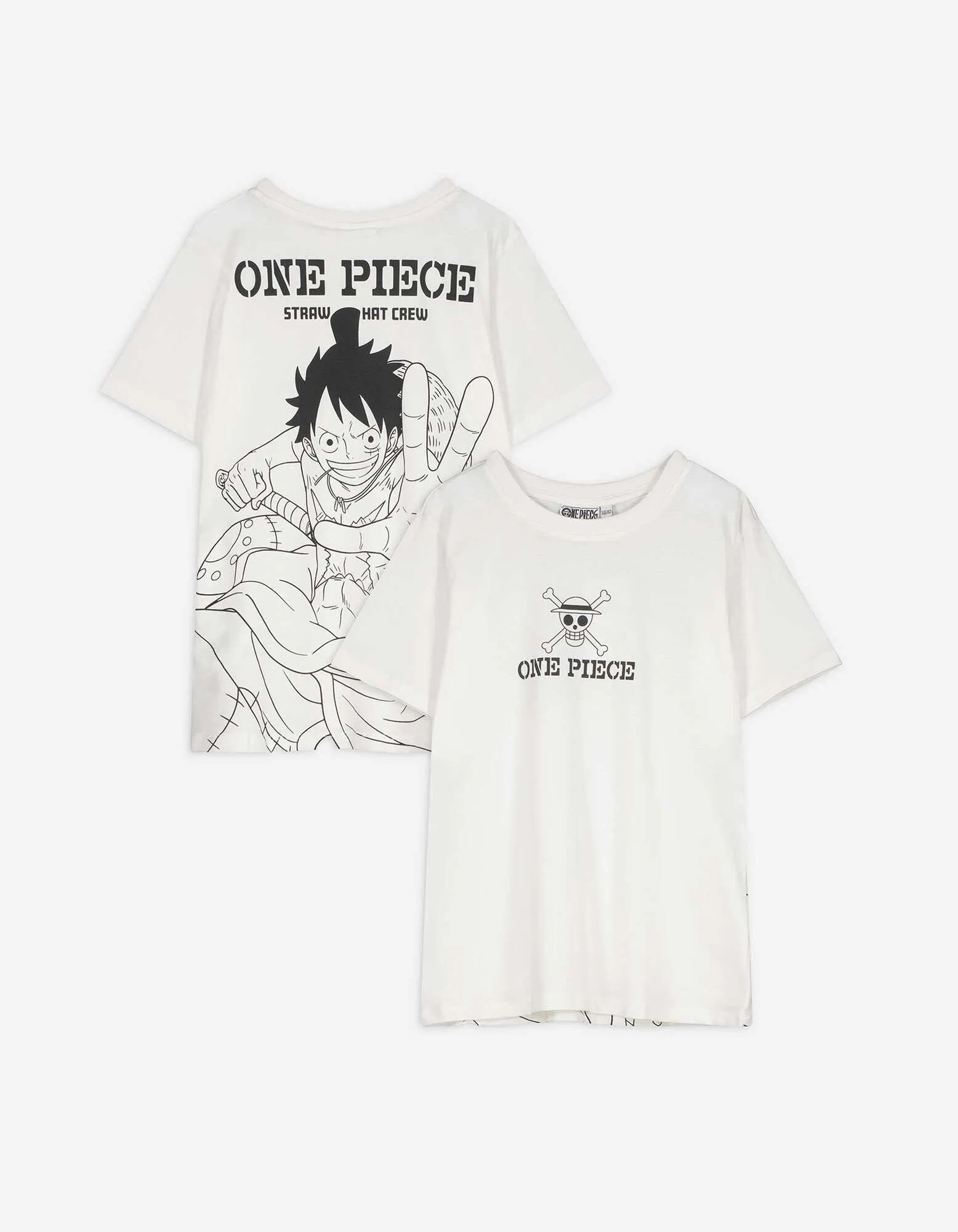 T-shirt - One Piece - bianco
