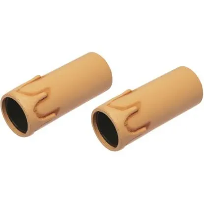 2 portalampada E14 a candela 250 V~ con staffa metallica avorio antico