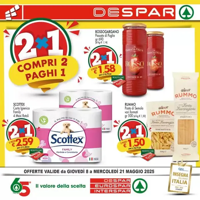 2x1 compri 2 paghi 1 da 8 maggio a 21 maggio di 2025 - Pagina del volantino 1
