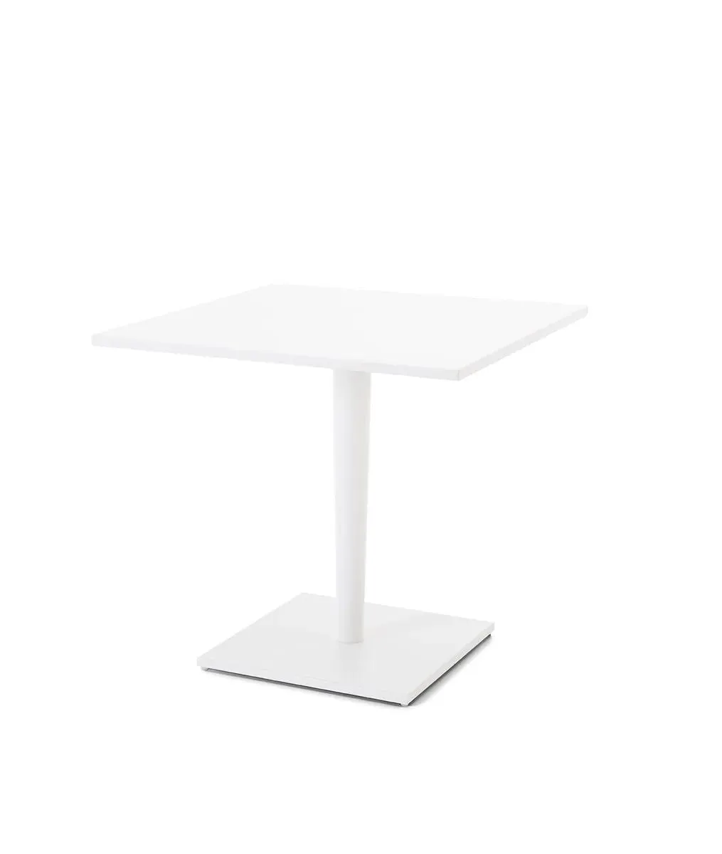 Tavolo Luce quadrato alluminio bianco