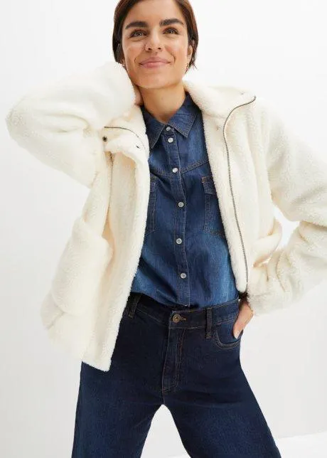 Giacca effetto peluche