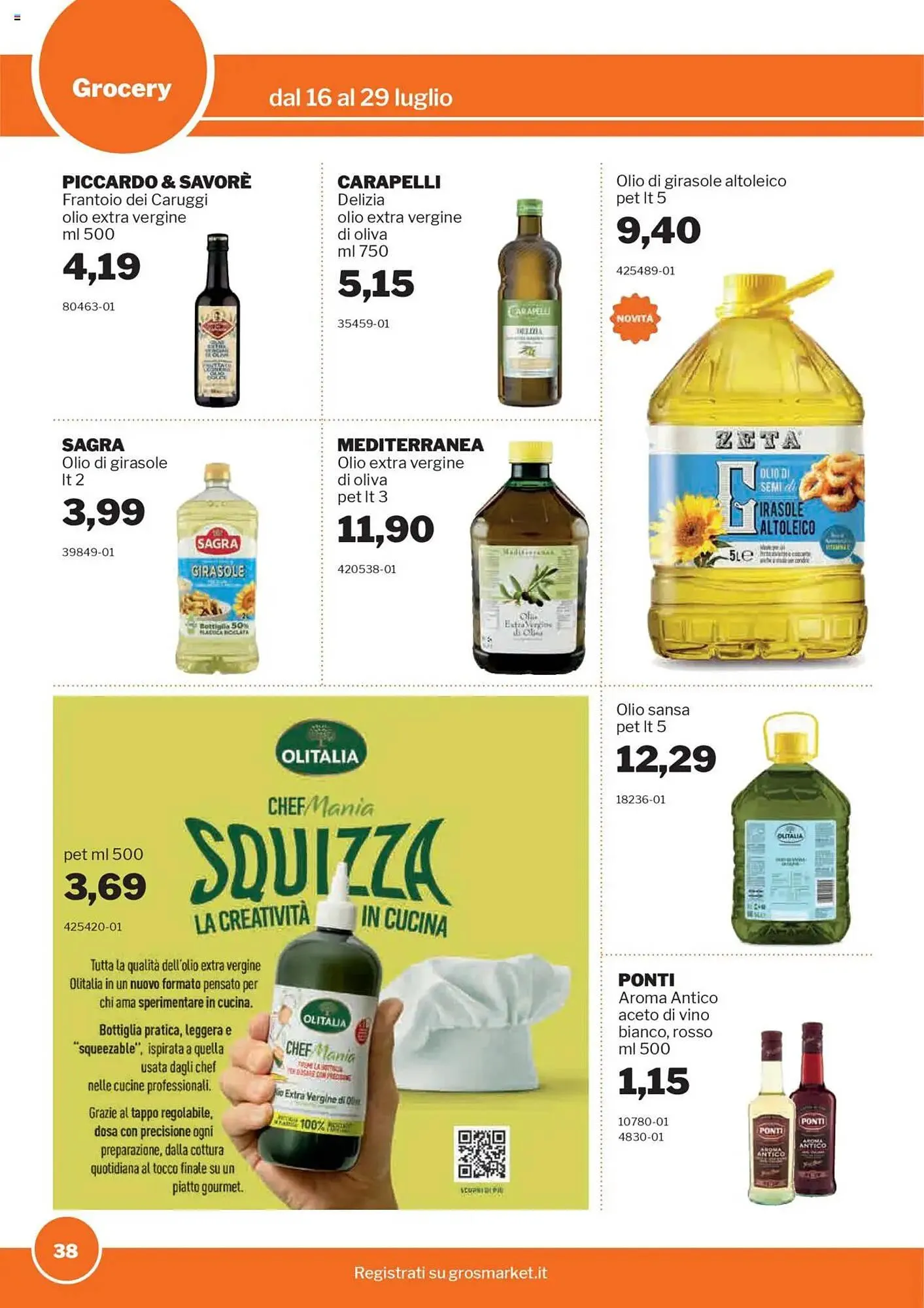 Volantino GrosMarket da 16 luglio a 29 luglio di 2025 - Pagina del volantino 38