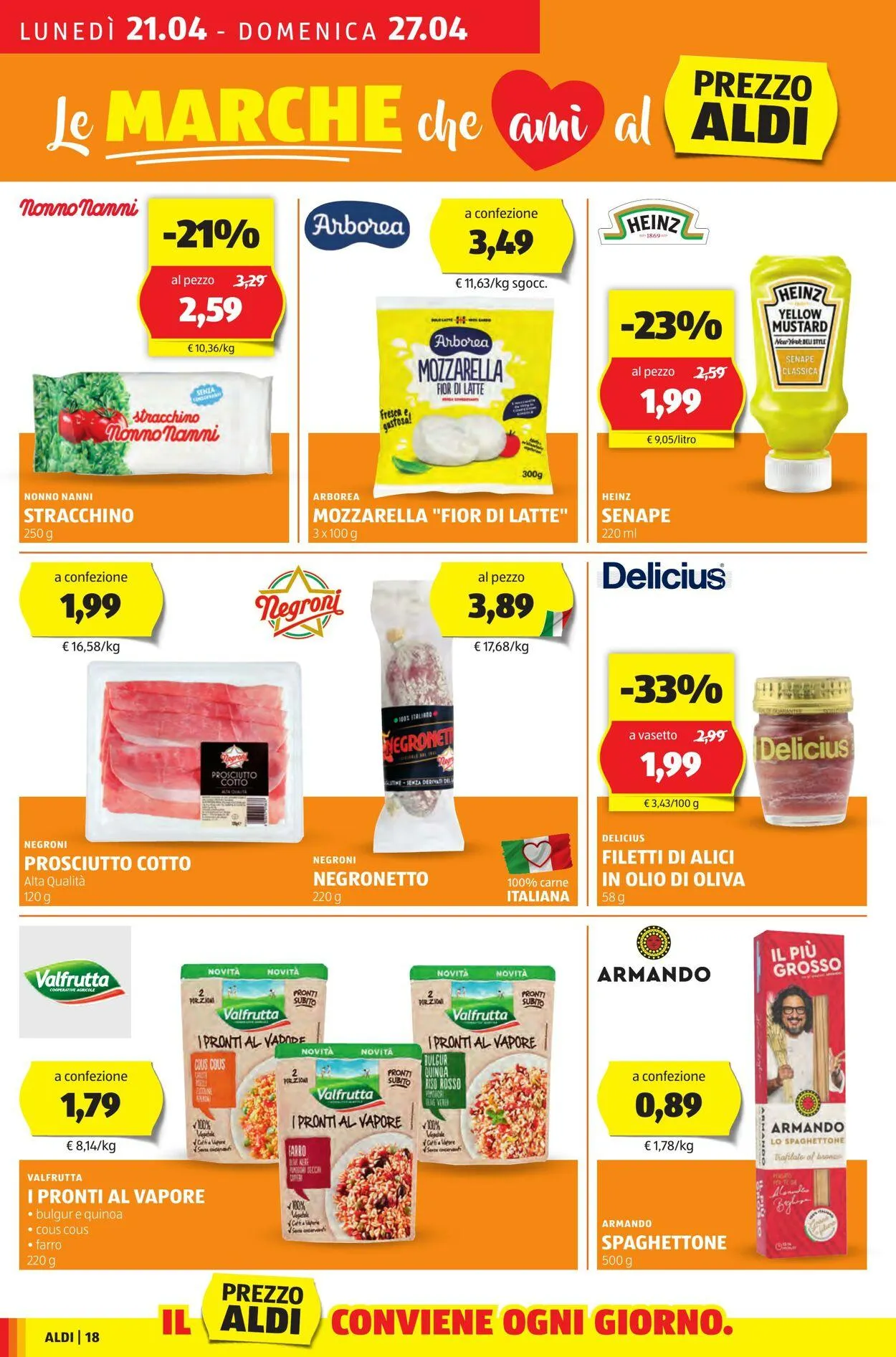 Aldi Volantino attuale da 21 aprile a 27 aprile di 2025 - Pagina del volantino 18