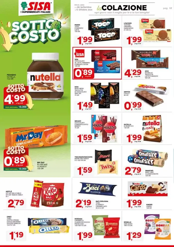 Sottocosto da 26 settembre a 5 ottobre di 2024 - Pagina del volantino 10