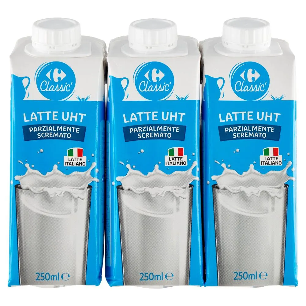 Carrefour Classic Latte UHT Parzialmente Scremato 250 ml
