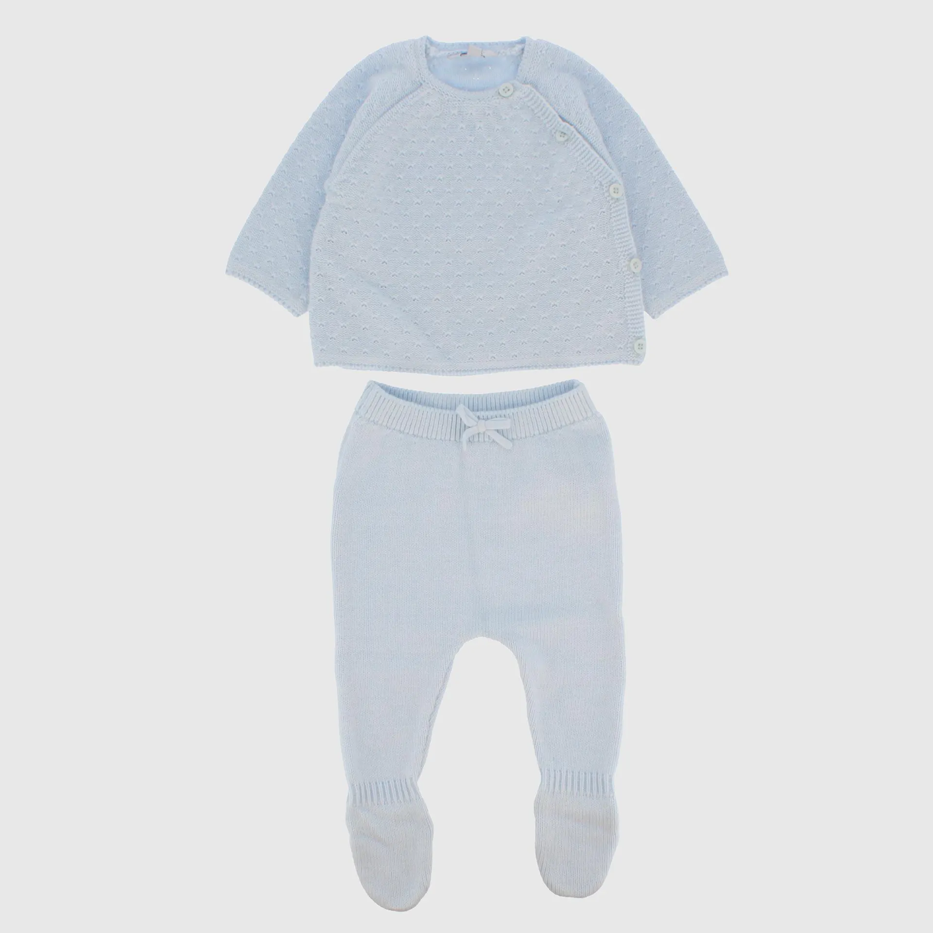 Completo due pezzi da neonato, blu