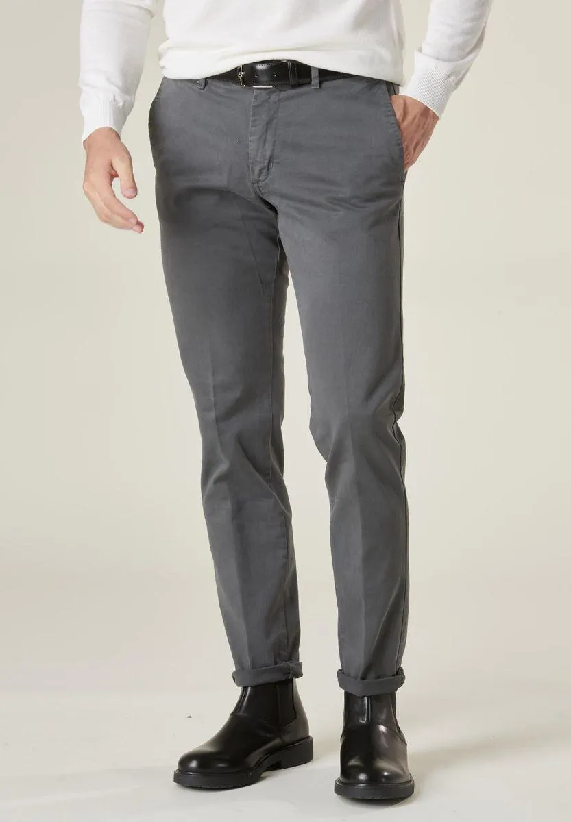 Pantalone piombo gabardina stretch