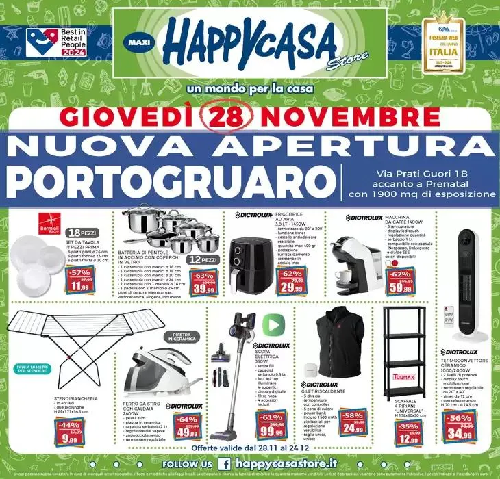 Nuova Apertura Portogruaro da 28 novembre a 24 dicembre di 2024 - Pagina del volantino 1