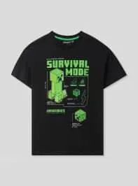 T-shirt stampa Minecraft® Nero