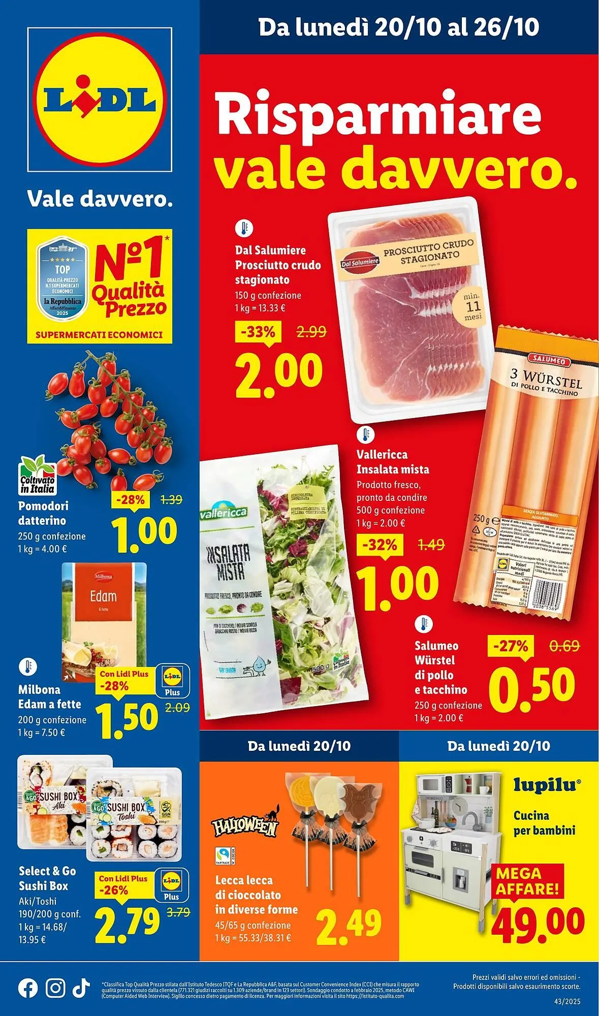 Volantino Lidl da 20 ottobre a 26 ottobre di 2025 - Pagina del volantino 1