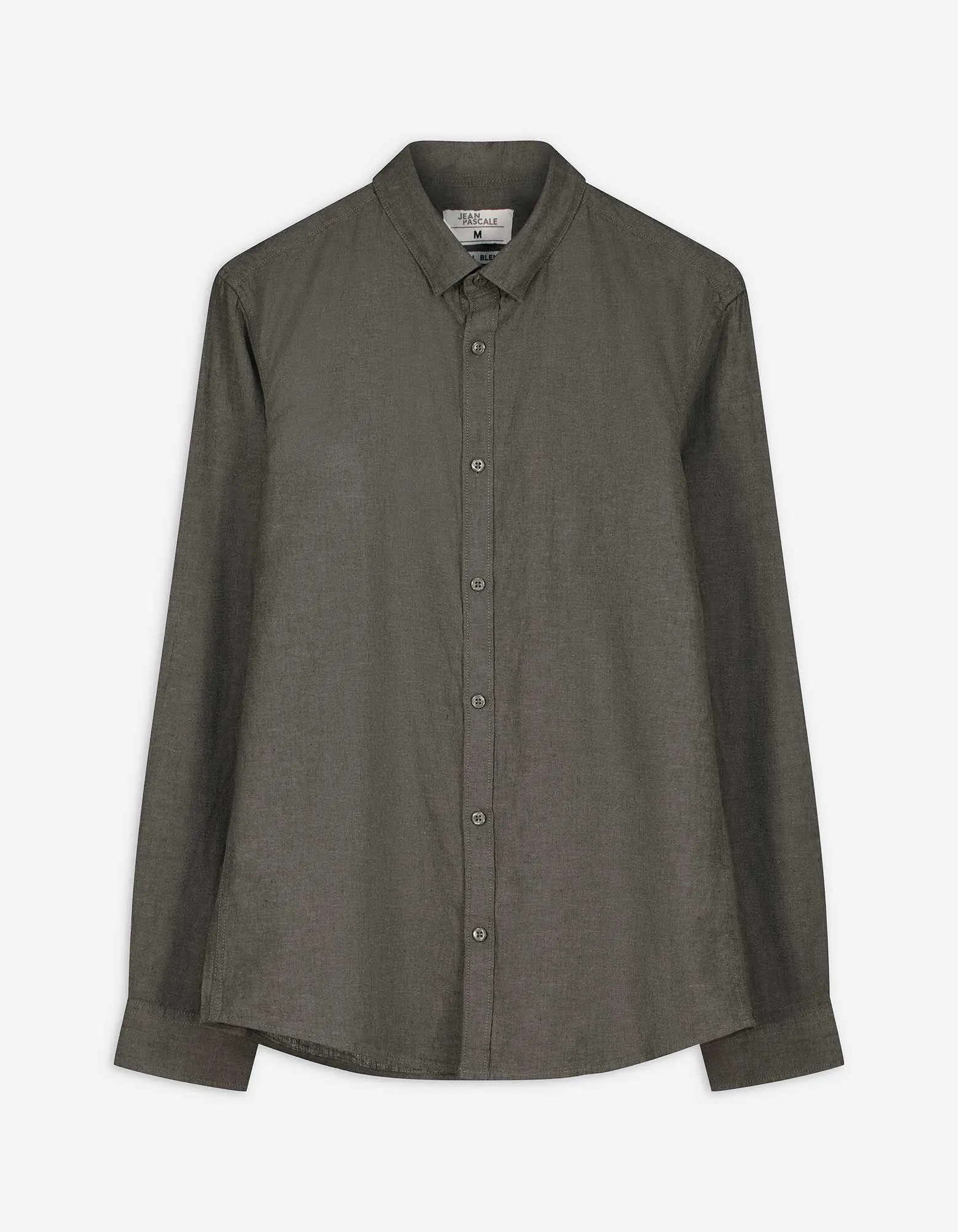 Camicia - Misto lino - verde scuro