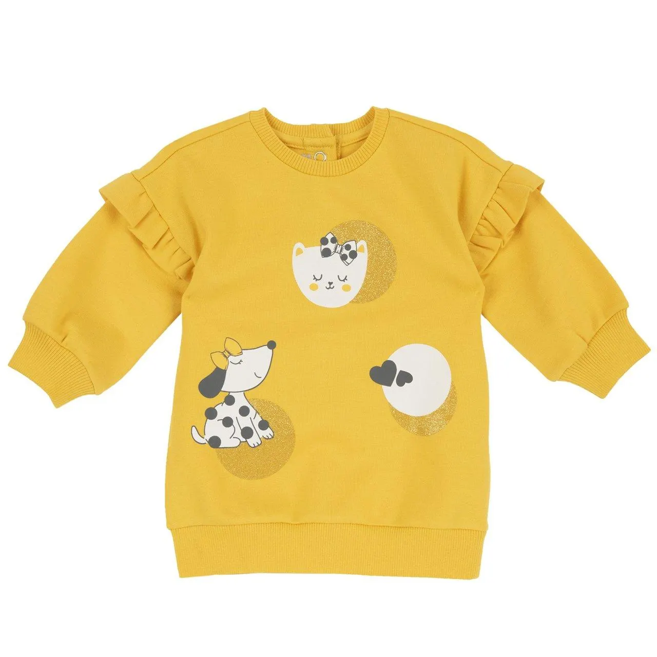 Vestito con volant sulle maniche