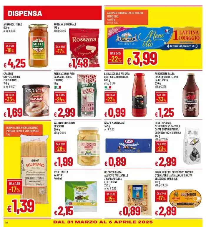 BUONO SPESA 20% + GRANDI MARCHE SCONTO FINO 50% da 26 marzo a 6 aprile di 2025 - Pagina del volantino 22