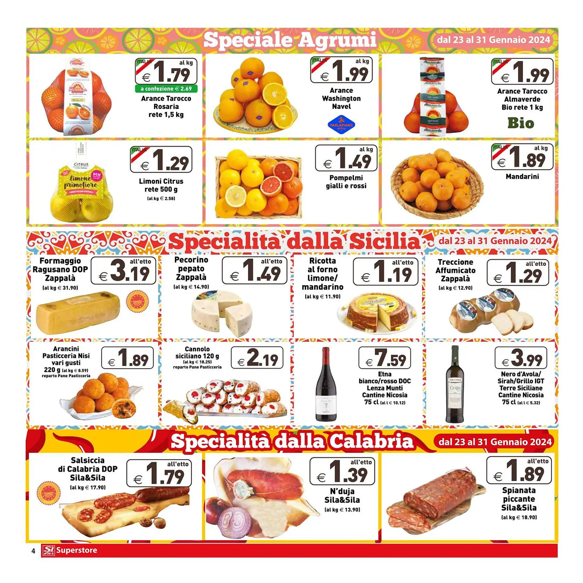 Volantino Sì con te Superstore da 18 gennaio a 31 gennaio di 2024 - Pagina del volantino 4