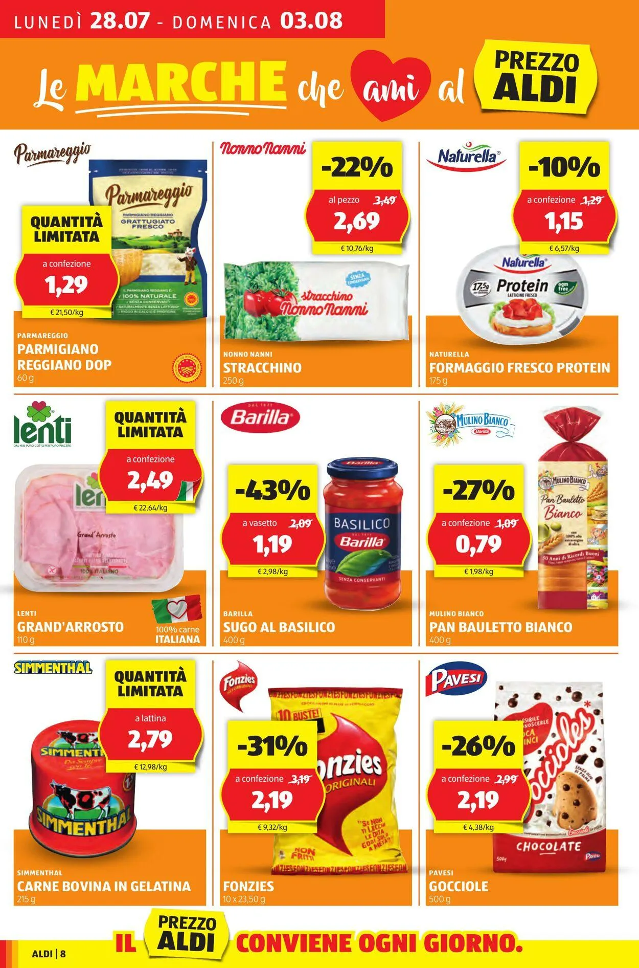 Aldi Volantino attuale da 28 luglio a 3 agosto di 2025 - Pagina del volantino 8