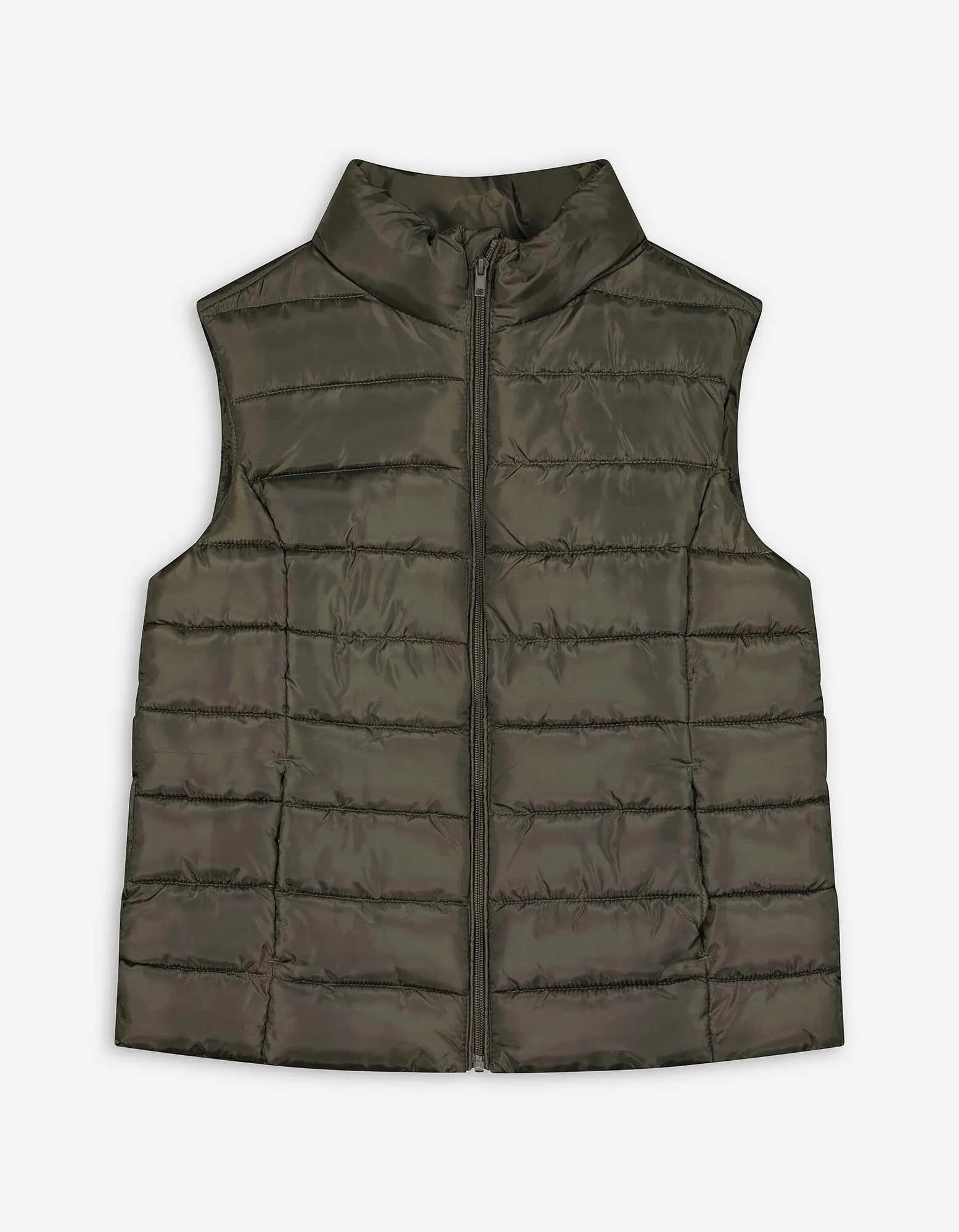 Gilet trapuntato - poliestere - verde scuro