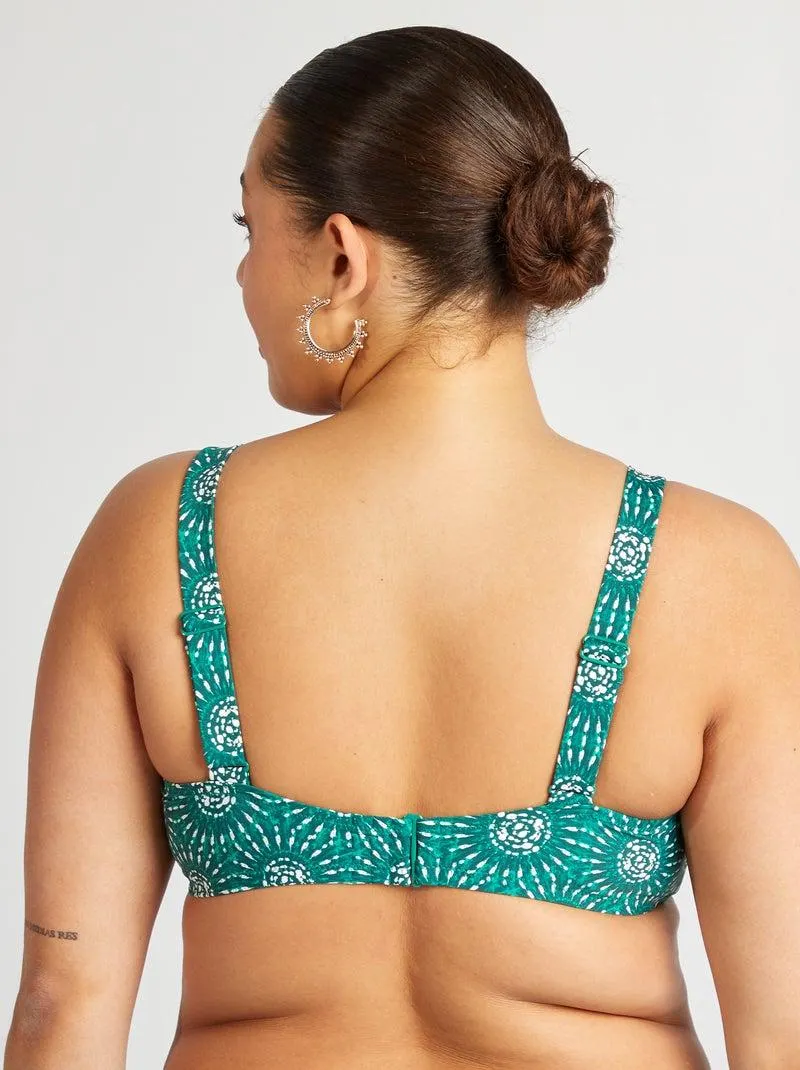 Reggiseno bikini stampato - VERDE
