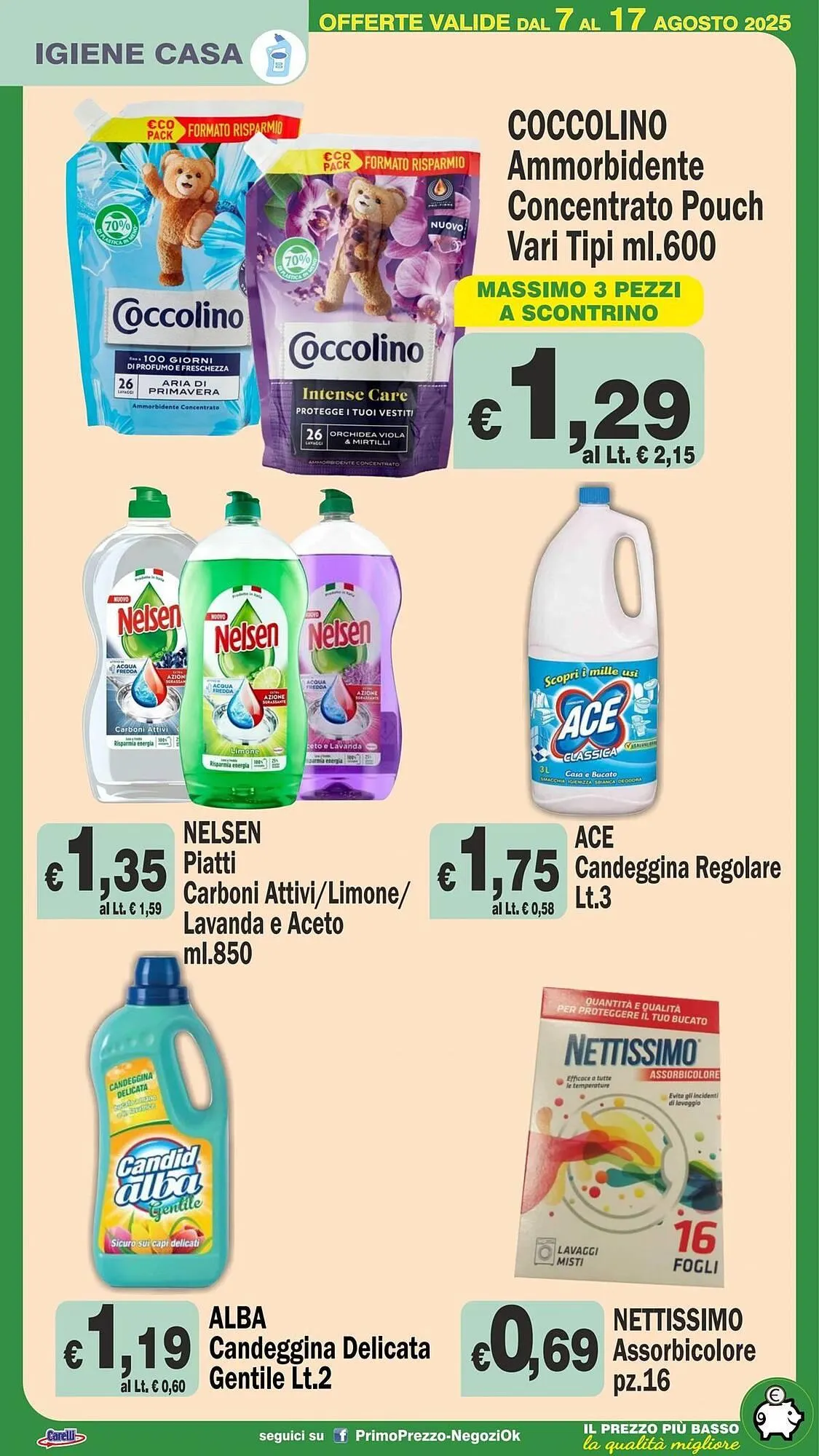 Volantino Primo Prezzo da 7 agosto a 17 agosto di 2025 - Pagina del volantino 17