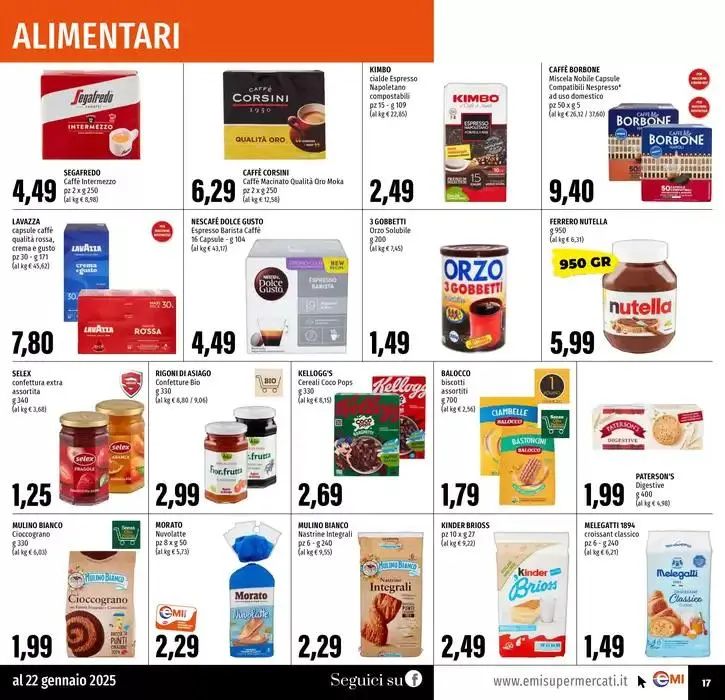 Tanti prodotti a 0.99 da 9 gennaio a 22 gennaio di 2025 - Pagina del volantino 17