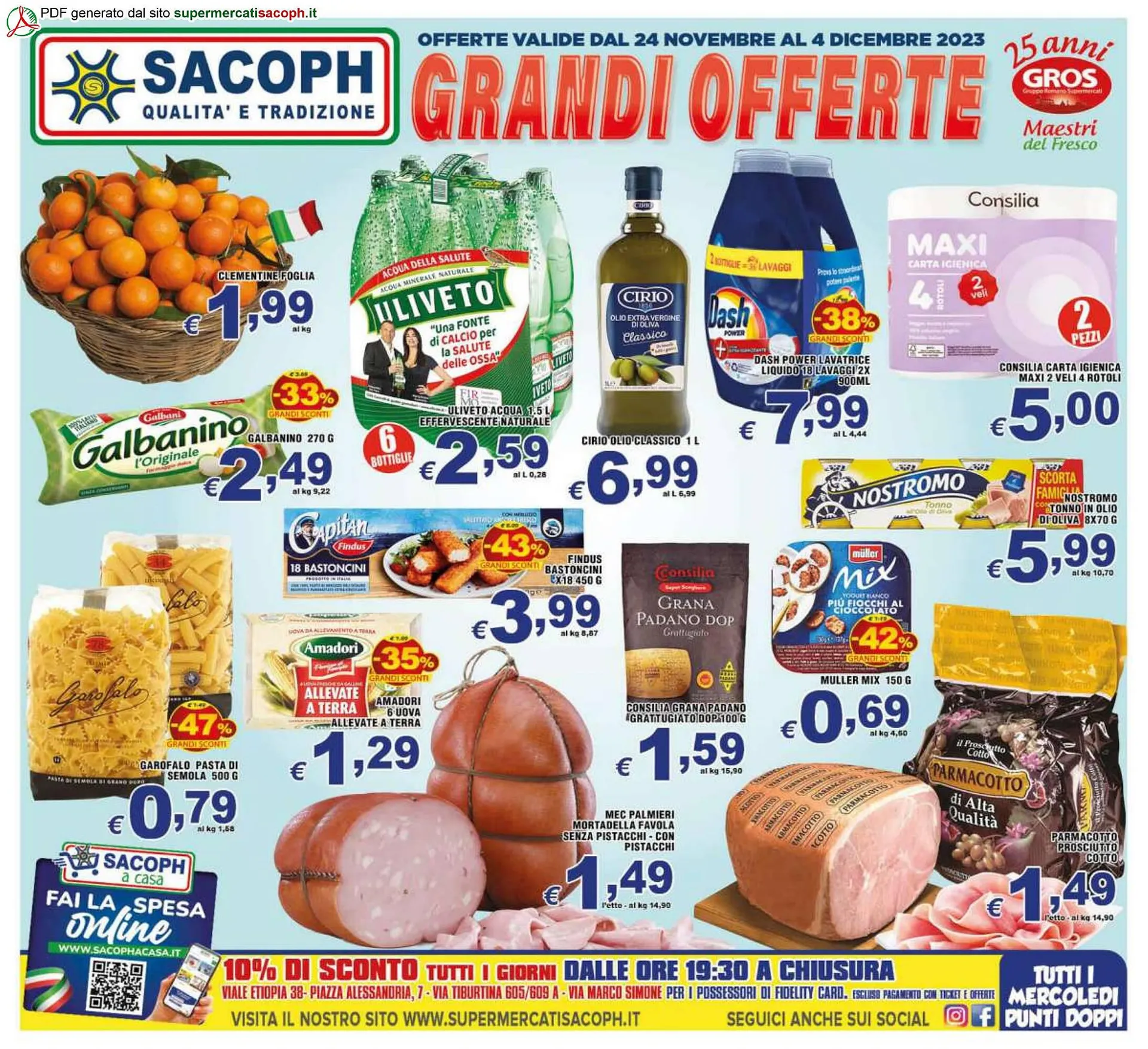 Volantino Sacoph da 24 novembre a 4 dicembre di 2023 - Pagina del volantino 1