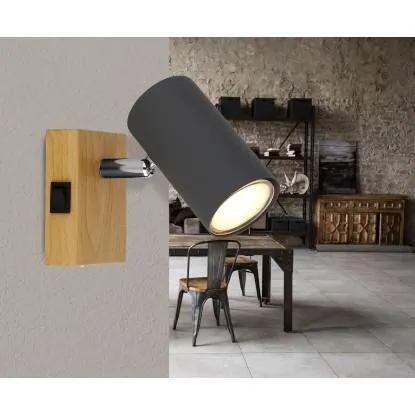 Faretto Globo Robbya 7x10 cm grafite