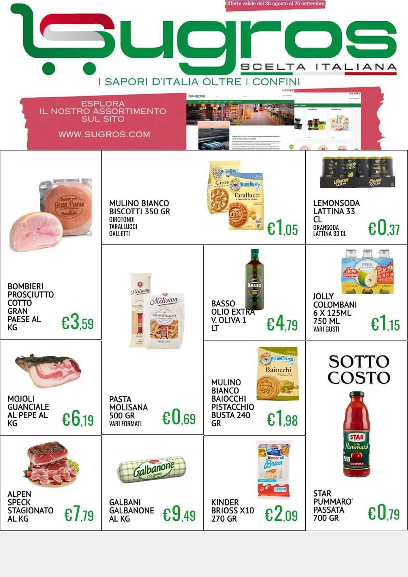 Volantino Sugros da 30 agosto a 20 settembre di 2025 - Pagina del volantino 1