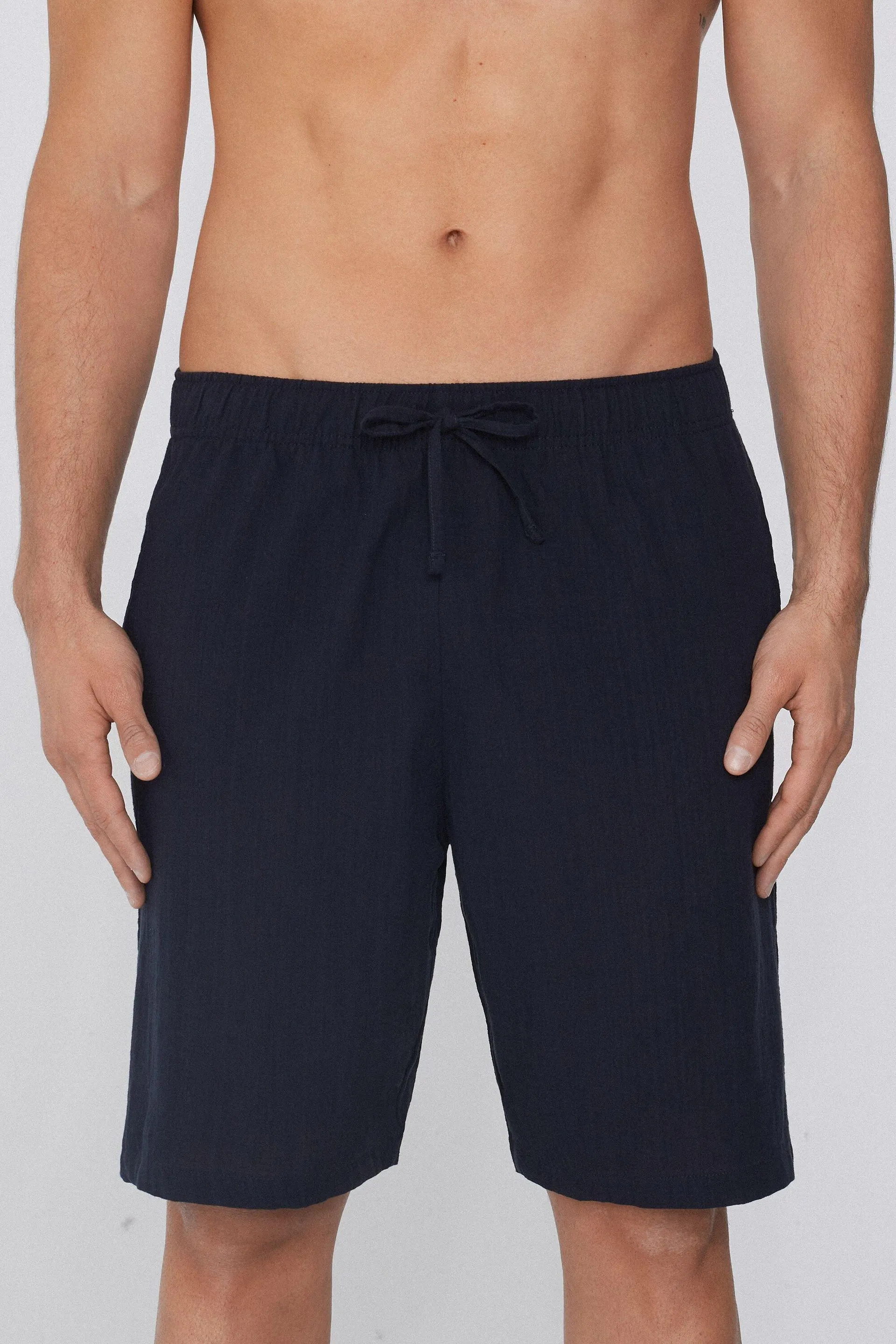 Pantaloncini Corti in 100% Cotone Super Leggero con Tasche